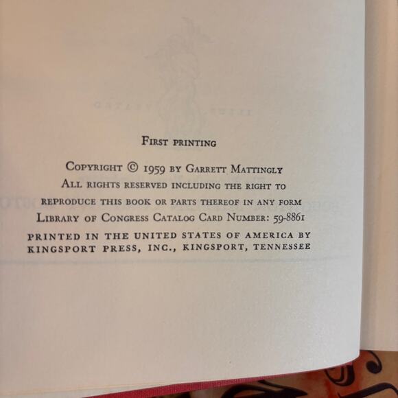 The Armada 1959 1st Edition Hardcover Book by Garrett Mattingly Spanish Armada - Picture 7 of 10